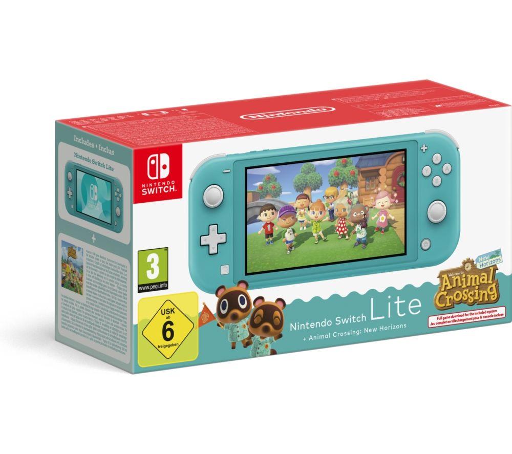 NINTENDO Switch Lite & Animal Crossing: New Horizons Bundle - Turquoise