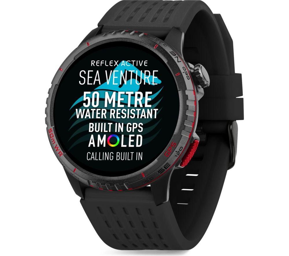 REFLEX ACTIVE Sea Venture Smart Watch - Black, Silicone Strap
