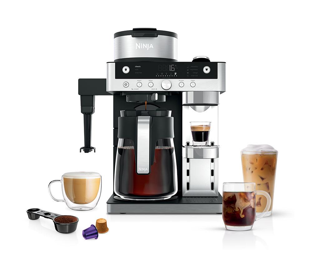 NINJA Prestige DualBrew System CFN803UK Pod & Filter Coffee Machine - Stainless Steel & Black