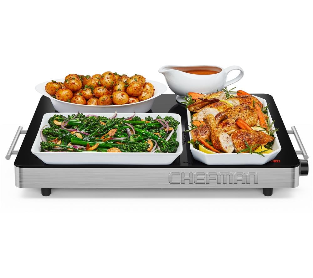 CHEFMAN RJ31-SS-T-2S-UK Electric Warming Tray - Black