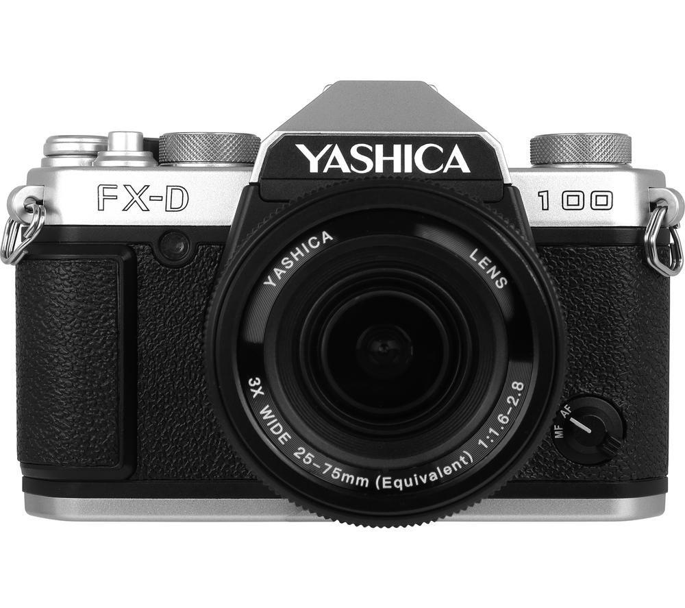 YASHICA FX-D 100 Digital Film Simulation Camera - Silver & Black