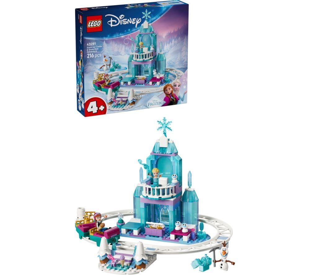 LEGO Disney Frozen 43281 Elsa's Ice Castle & Snow Ride Adventure Set
