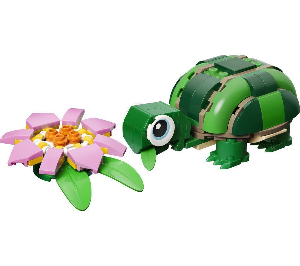 LEGO Creator 31377 3-in-1 Turtle with a Water Lily Flower Set