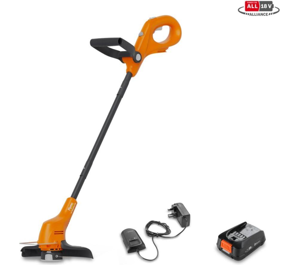 Flymo SimpliTrim 250 Cordless Grass Trimmer Kit - Orange & Charcoal