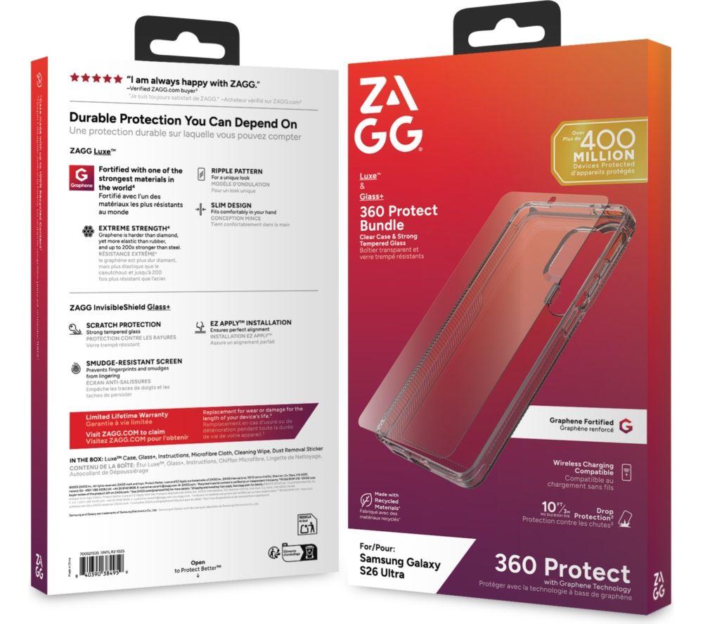 Zagg Galaxy S26 Ultra Luxe Case & Screen Protector Bundle