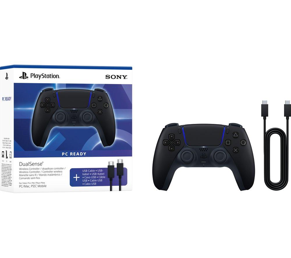 PLAYSTATION PS5 DualSense Wireless Controller with USB Type-C Cable - Midnight Black