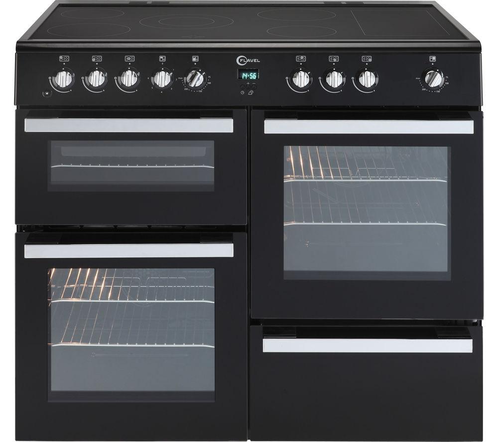 FLAVEL Milano 100 MLN10CRK Electric Range Cooker - Black & Chrome