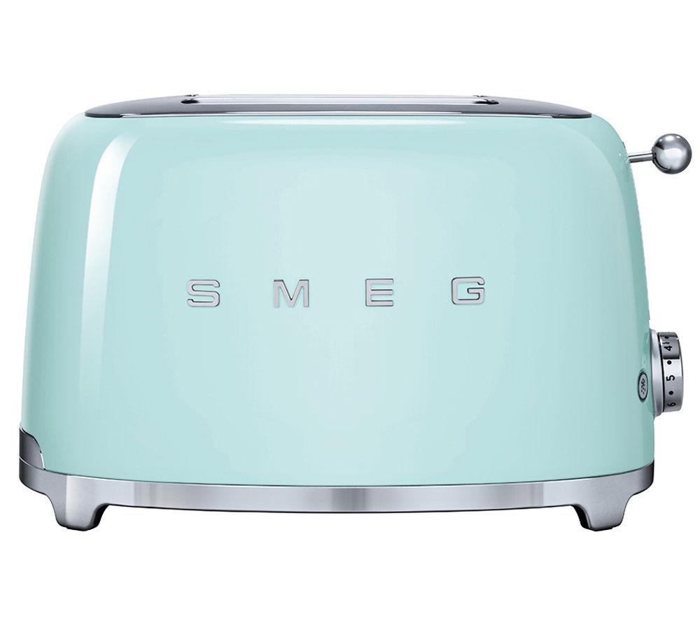 SMEG 50's Retro TSF01PGUK 2-Slice Toaster - Pastel Green, Green