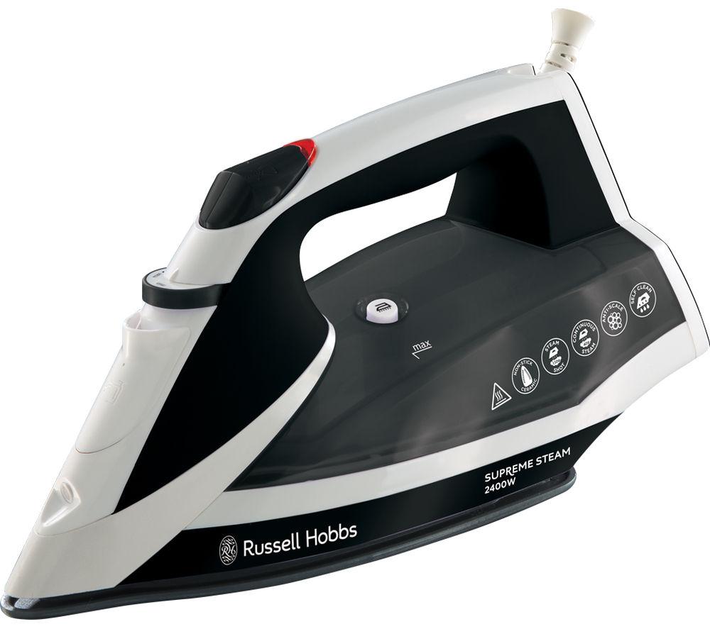 RUSSELL HOBBS Supremesteam 23052 Steam Iron - White & Black, Black