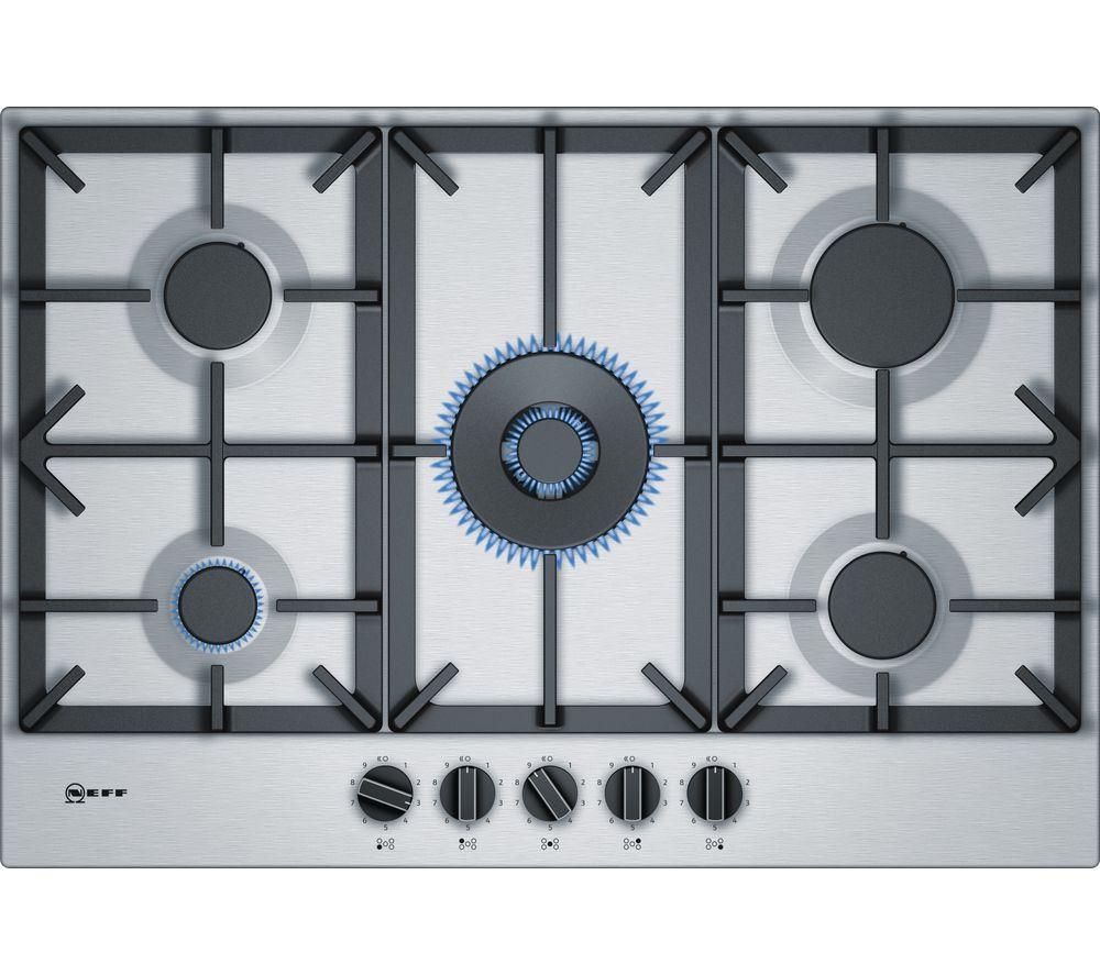 NEFF N70 T27DS59N0 75 cm Gas Hob - Stainless Steel, Stainless Steel