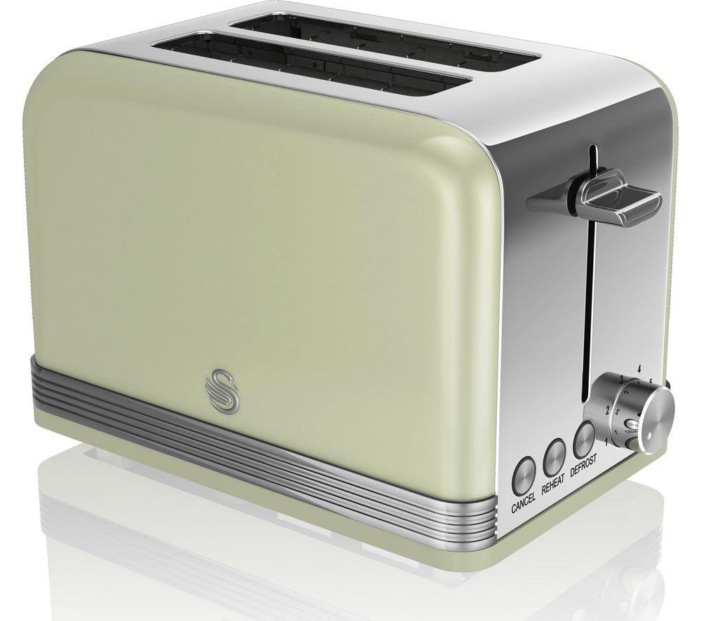 Swan ST19010GN2-Slice Toaster - Green, Green
