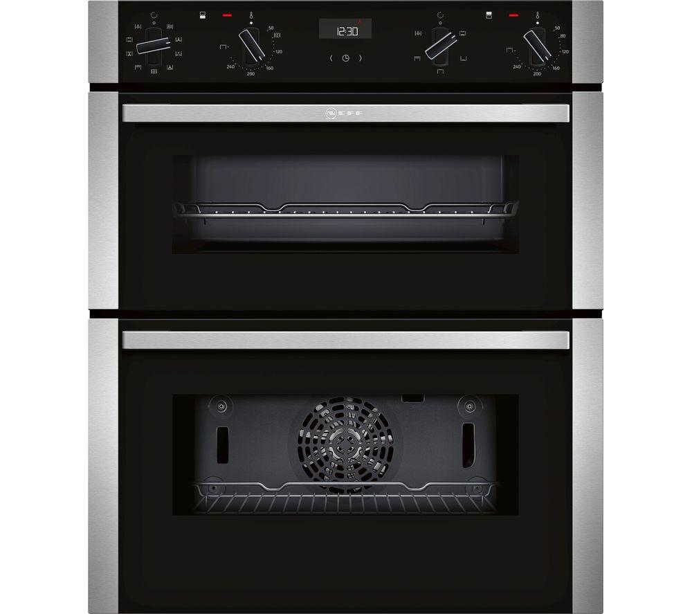 NEFF N50 J1ACE2HN0B Electric Built-under Double Oven - Stainless Steel, Stainless Steel