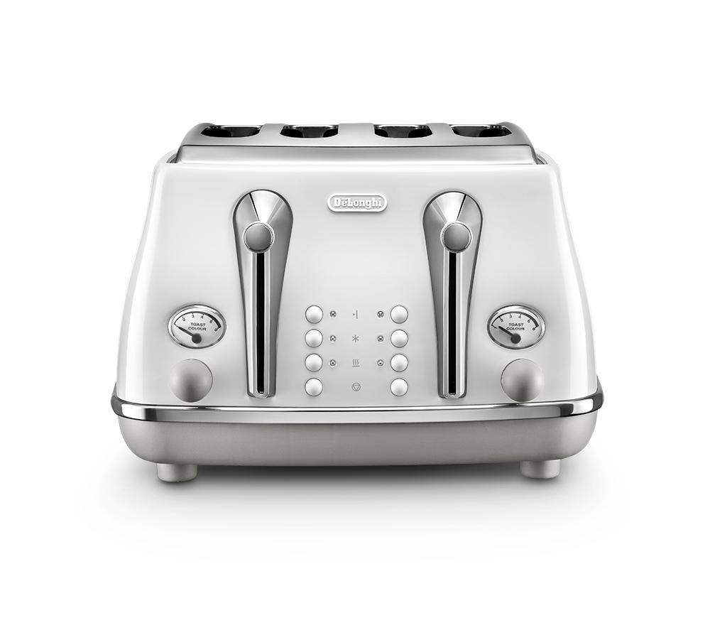 DELONGHI Icona Capitals CTOC4003.W 4-Slice Toaster - White