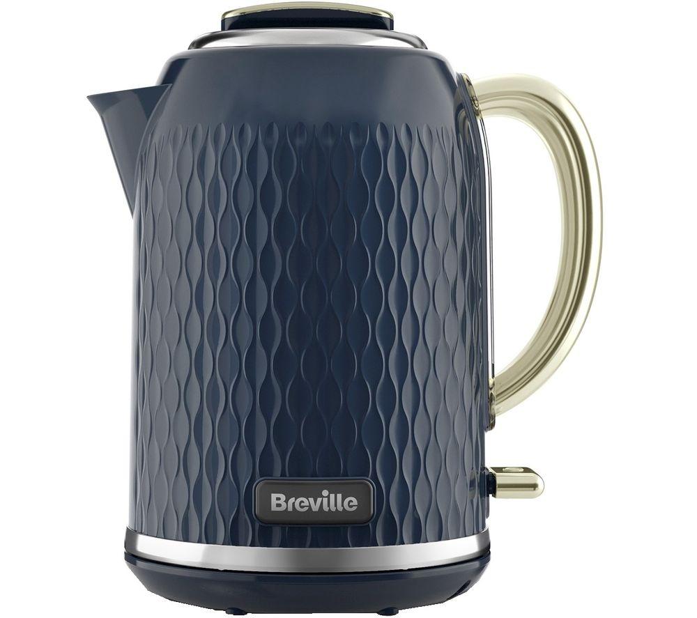 BREVILLE Curve VKT171 Jug Kettle - Gold & Navy Blue, White