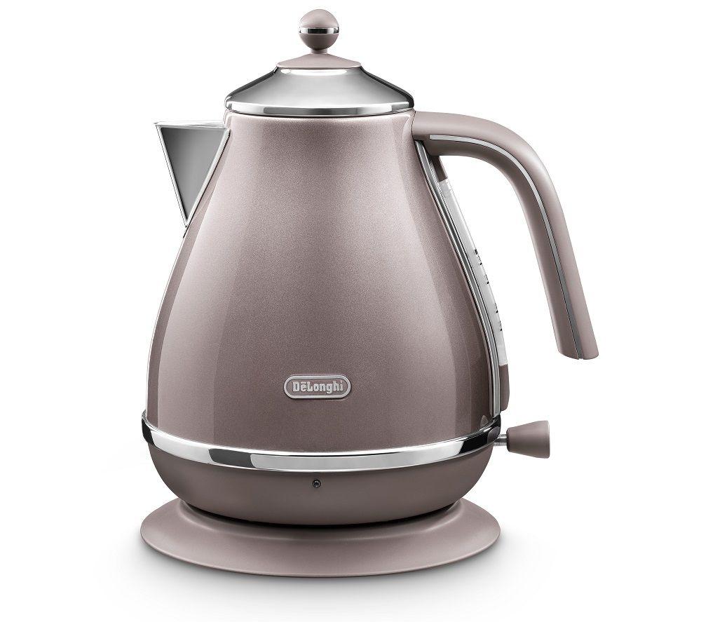 DELONGHI Icona Metallics KBOT3001.PK Jug Kettle - Violet, White