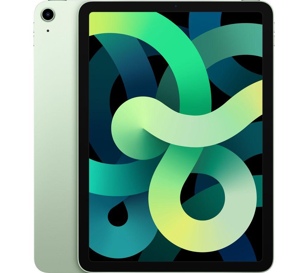 £499, APPLE 10.9inch iPad Air (2020) - 64 GB, Green, iPadOS, Liquid Retina display, 64 GB storage: Perfect for apps / photos / videos / games, Battery life: Up to 10 hours, Compatible with Apple Pencil (2nd generation), 
