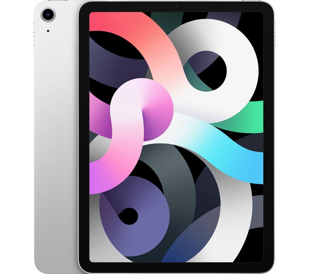 £499, APPLE 10.9inch iPad Air (2020) - 64 GB, Silver, iPadOS, Liquid Retina display, 64 GB storage: Perfect for apps / photos / videos / games, Battery life: Up to 10 hours, Compatible with Apple Pencil (2nd generation), 