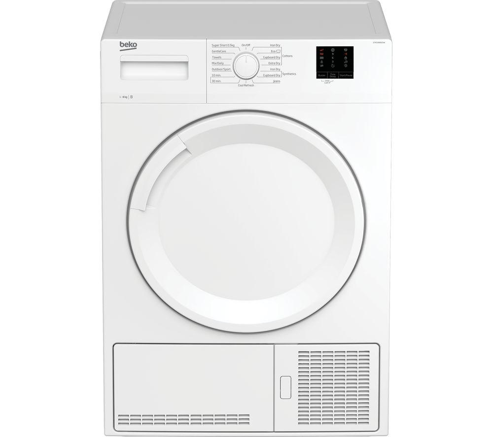BEKO DTKCE80021W 8 kg Condenser Tumble Dryer - White, White