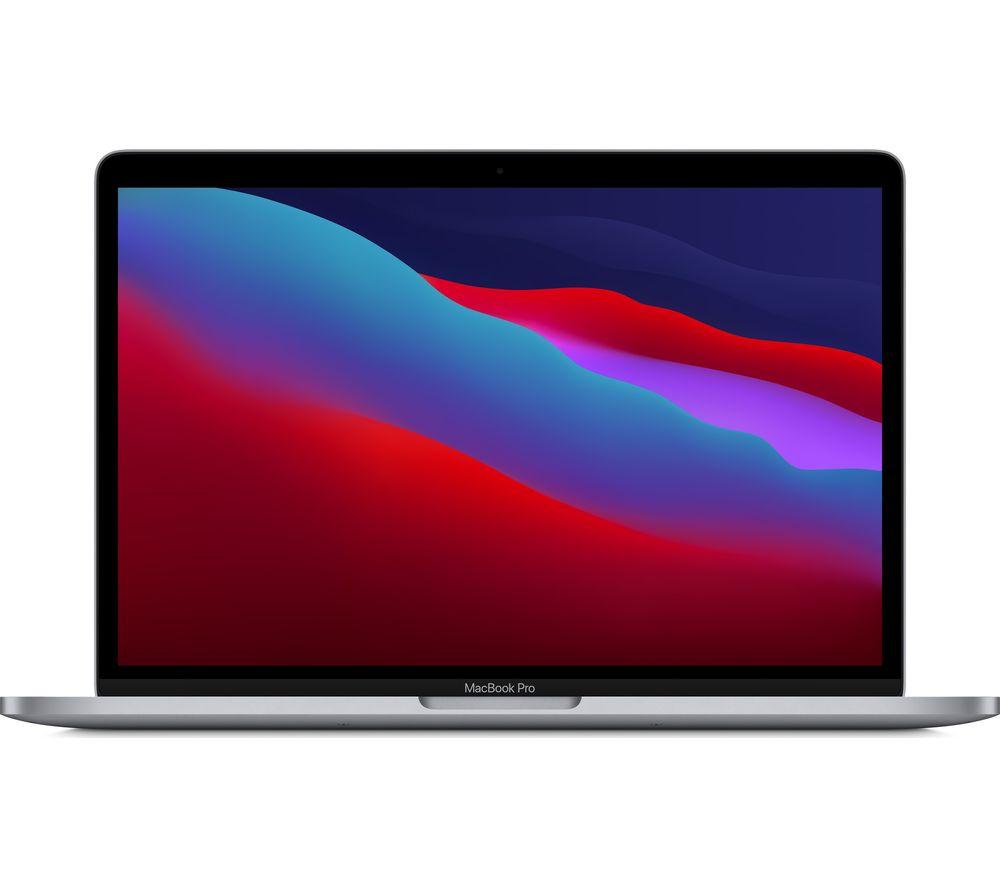£1319, APPLE MacBook Pro 13.3inch (2020) - M1, 512 GB SSD, Space Grey, macOS 11.0 Big Sur, Apple M1 chip, RAM: 8 GB / Storage: 512 GB SSD, Retina display, Battery life: Up to 20 hours, 