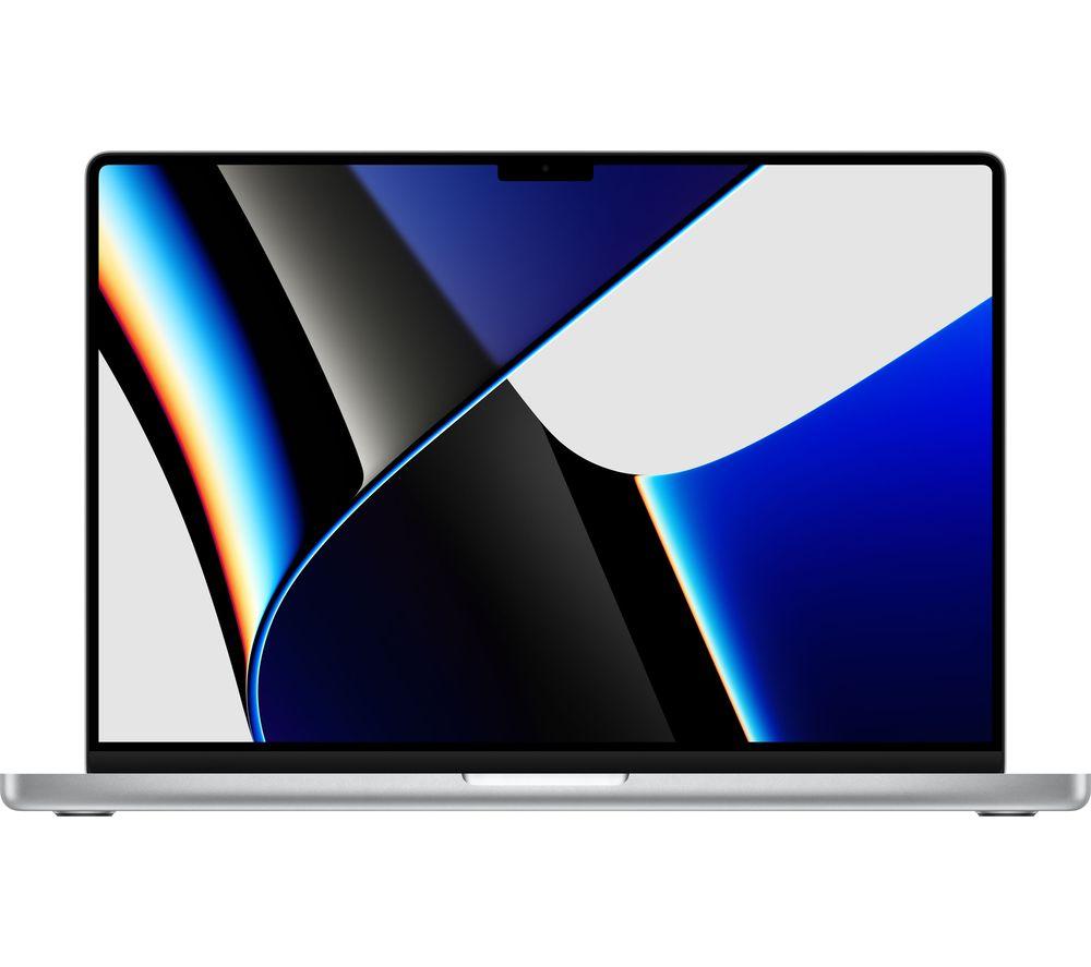 £2234.9, APPLE MacBook Pro 16inch (2021) - M1 Pro, 512 GB SSD, Silver, macOS 12.0 Monterey, Apple M1 Pro chip, RAM: 16 GB / Storage: 512 GB SSD, Super Retina XDR display, Battery life: Up to 21 hours, 