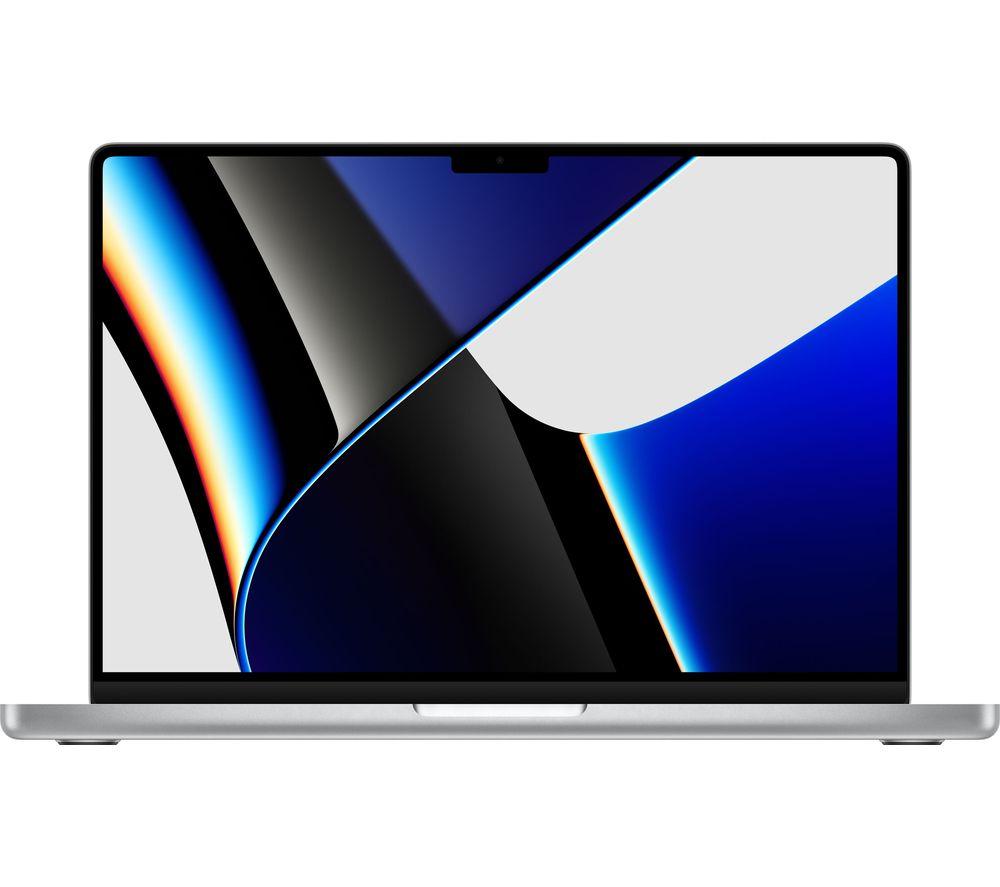 £1763, APPLE MacBook Pro 14inch (2021) - M1 Pro, 512 GB SSD, Silver, macOS 12.0 Monterey, Apple M1 Pro chip, RAM: 16 GB / Storage: 512 GB SSD, Super Retina XDR display, Battery life: Up to 17 hours, 