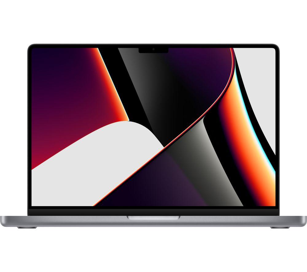 £1735, APPLE MacBook Pro 14inch (2021) - M1 Pro, 512 GB SSD, Space Grey, macOS 12.0 Monterey, Apple M1 Pro chip, RAM: 16 GB / Storage: 512 GB SSD, Super Retina XDR display, Battery life: Up to 17 hours, 