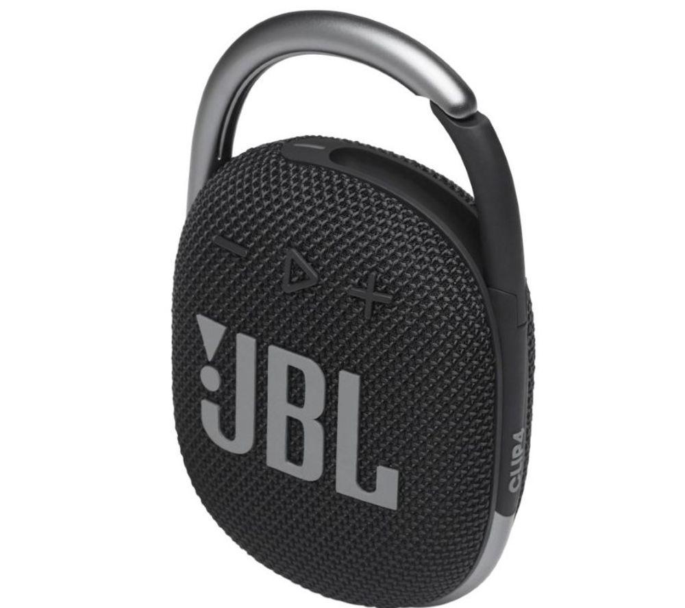 JBL Clip 4 - Bluetooth portable speaker with integrated carabiner, waterproof and dustproof, in black