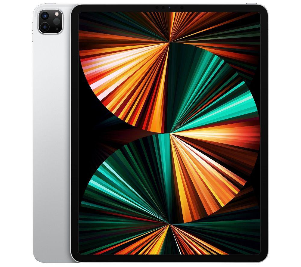 £1052, APPLE 12.9inch iPad Pro (2021) - 256 GB, Silver, iPadOS, Liquid Retina XDR display, 256 GB storage: Perfect for saving pretty much everything, Battery life: Up to 10 hours, Compatible with Apple Pencil (2nd generation) / Magic Keyboard / Smart Keyboard Folio, 