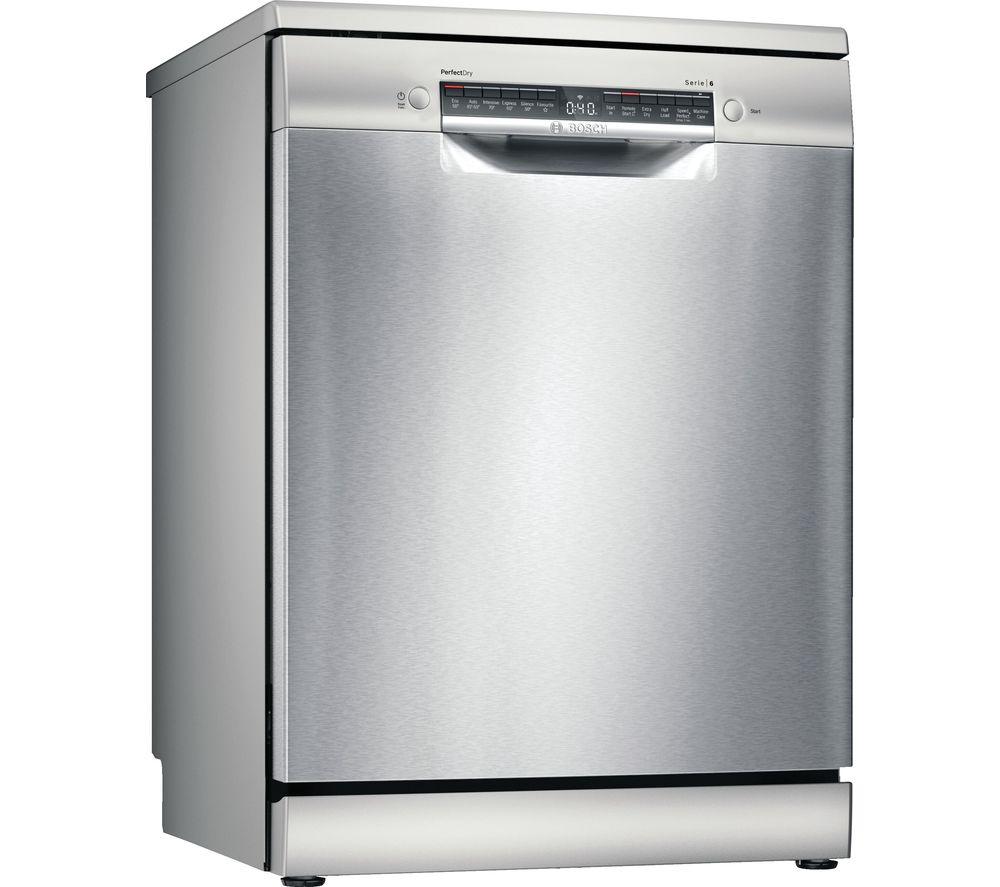 BOSCH Series 6 Perfect Dry SMS6ZCI00G Full-size WiFi-enabled Dishwasher - Stainless Steel, Stainless