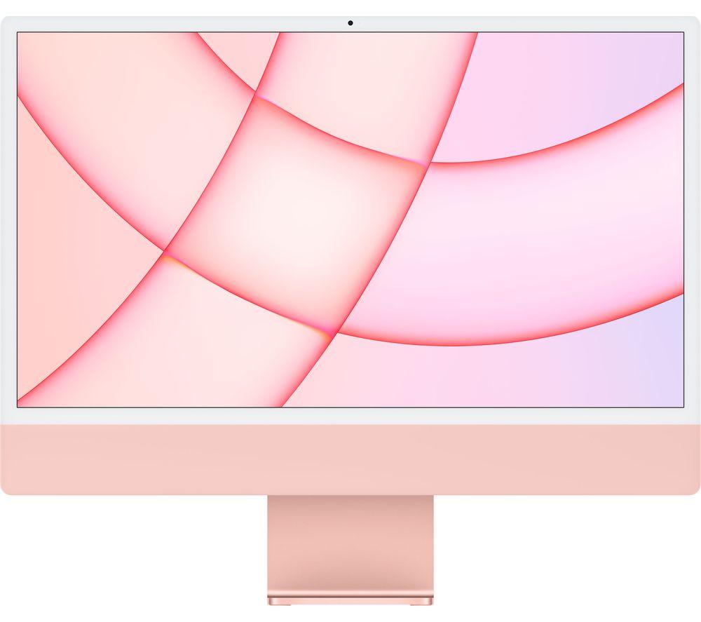 £1349, APPLE iMac 4.5K 24inch (2021) - M1, 256 GB SSD, Pink, macOS Big Sur, Apple M1 chip, RAM: 8 GB / Storage: 256 GB SSD, Retina 4.5K Ultra HD display, 