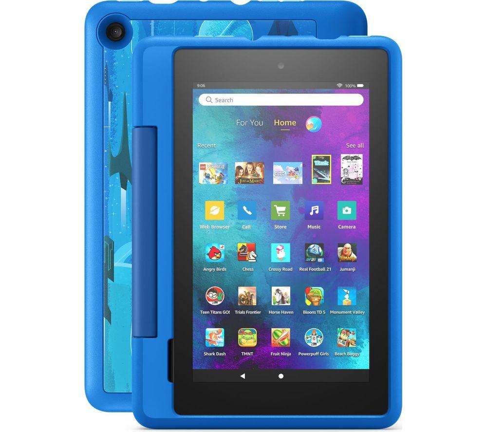 £59.9, AMAZON Fire 7inch Kids Pro Tablet (2021) - 16 GB, Intergalactic, Fire OS 7, 16 GB storage: Perfect for apps & photos, Add more storage with a microSD card, Battery life: Up to 8 hours, 
