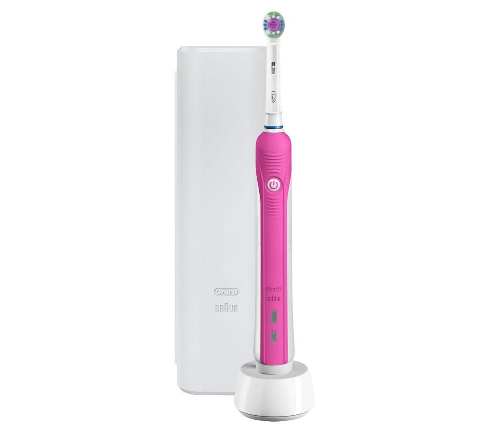 ORAL B CrossAction Pro 1 680 Electric Toothbrush - Pink