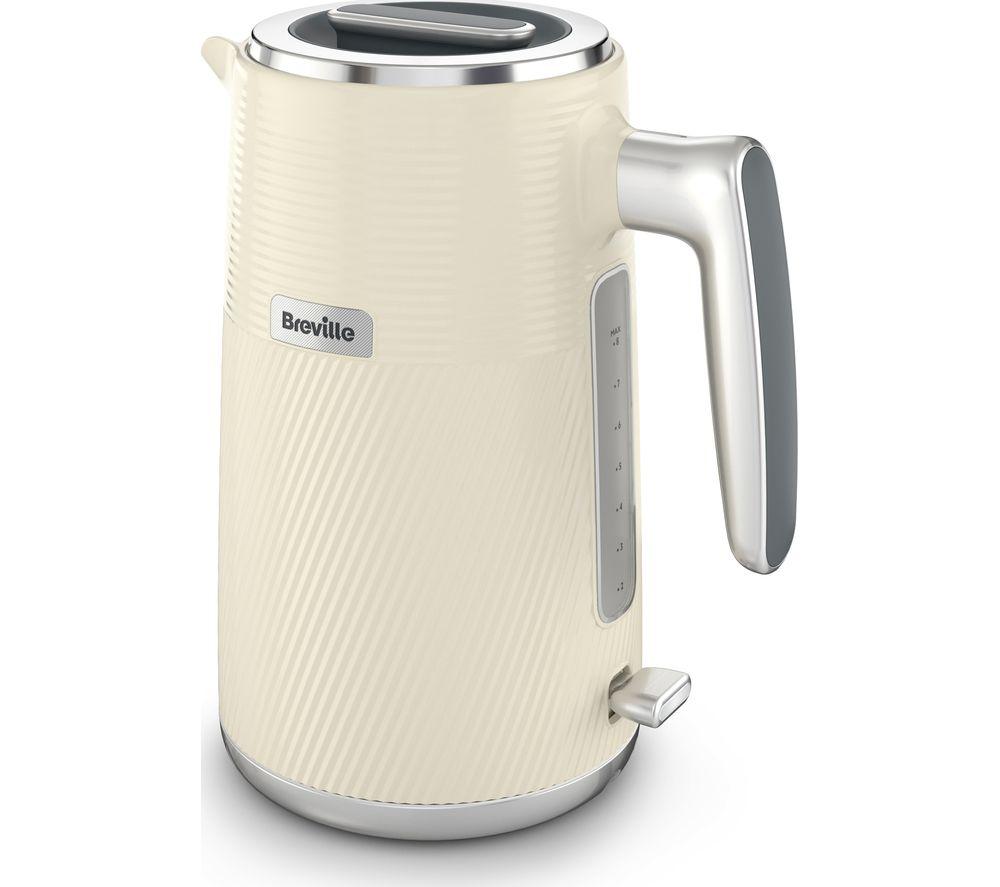 BREVILLE Obliq VKT203 Jug Kettle - Vanilla Cream, Cream,White