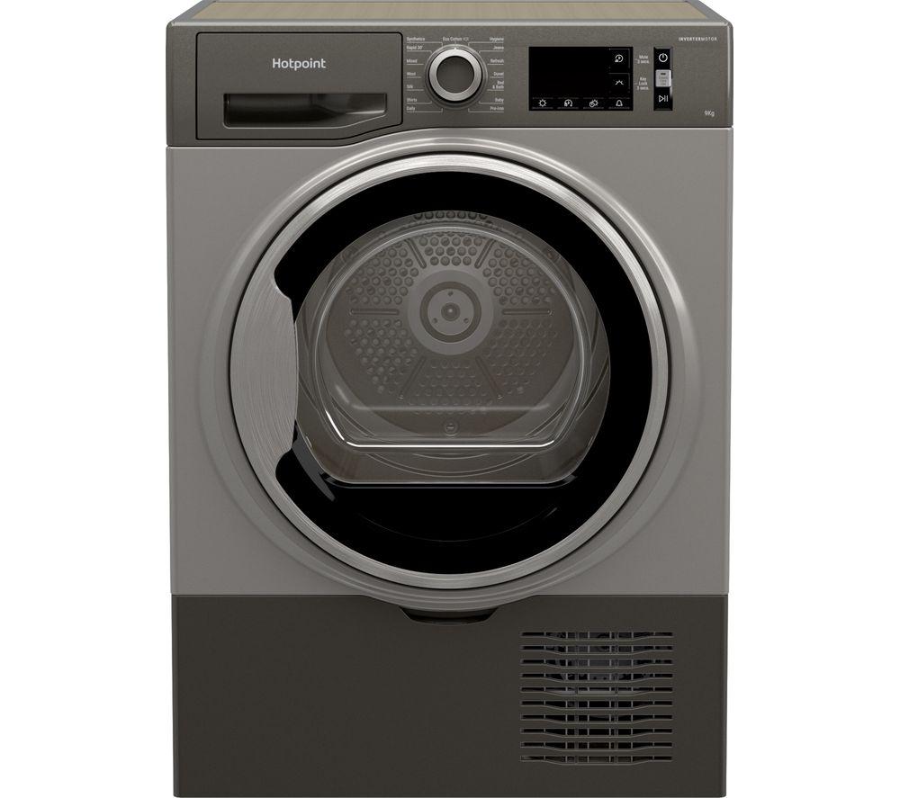 HOTPOINT H3 D91GS UK 9 kg Condenser Tumble Dryer - Graphite, Silver/Grey