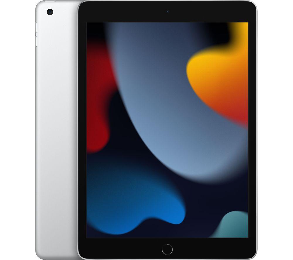 £424.9, APPLE 10.2inch iPad (2021) - 256 GB, Silver, iPadOS, Retina display, 256 GB storage: Perfect for saving pretty much everything, Battery life: Up to 10 hours, Compatible with Apple Pencil (1st generation), 