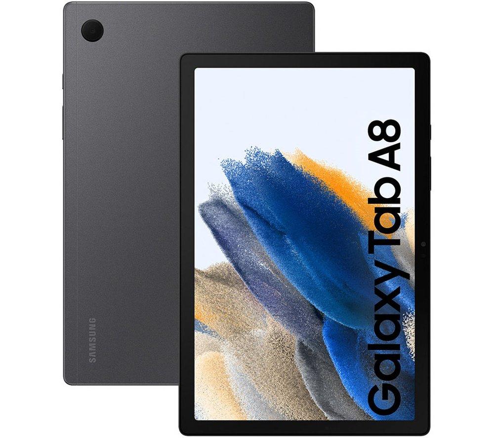 £259, SAMSUNG Galaxy Tab A8 10.5inch 4G Tablet - 32 GB, Graphite, Android 11, Full HD screen, 32 GB storage: Perfect for apps / photos / videos, Add more storage with a microSD card, Dolby Atmos, 