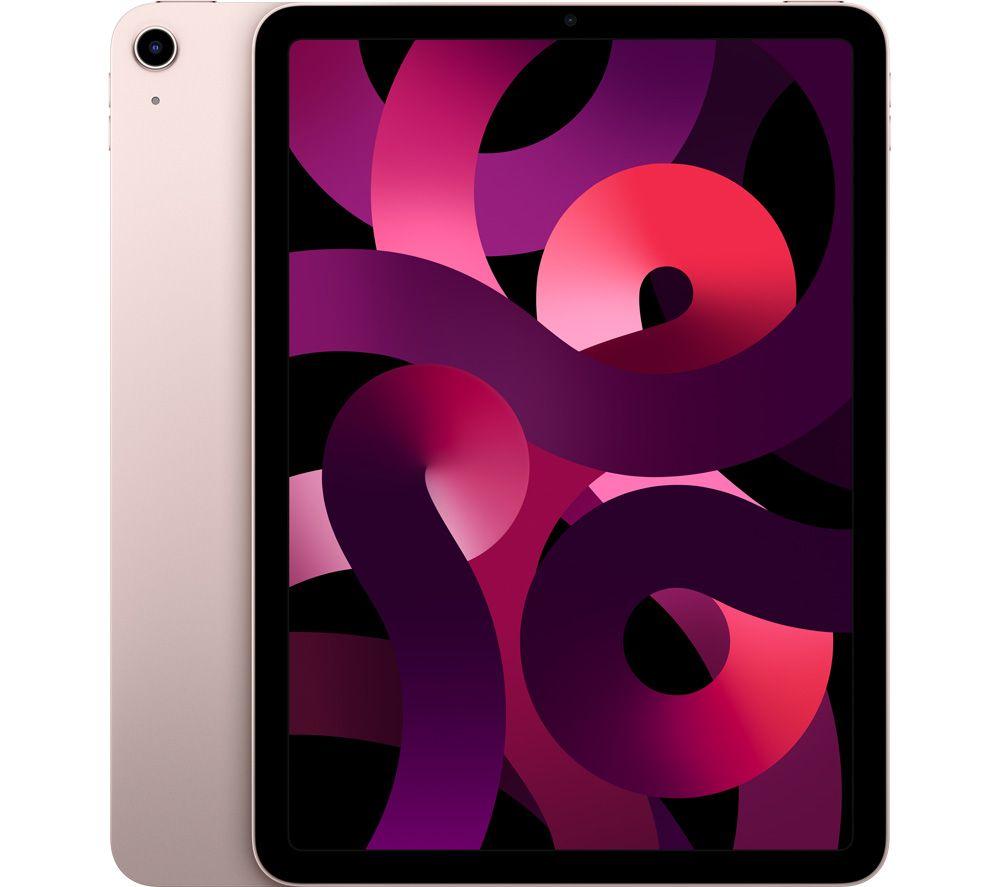 £719, APPLE 10.9inch iPad Air (2022) - 256 GB, Pink, iPadOS, Liquid Retina display, 256 GB storage: Perfect for saving pretty much everything, Battery life: Up to 10 hours, Compatible with Apple Pencil (2nd generation), 
