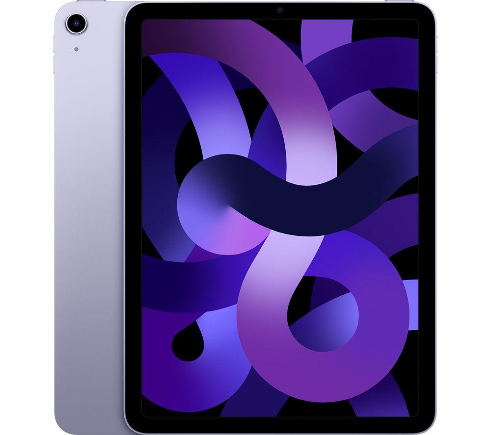 £569, APPLE 10.9inch iPad Air (2022) - 64 GB, Purple, iPadOS, Liquid Retina display, 64 GB storage: Perfect for apps / photos / videos / games, Battery life: Up to 10 hours, Compatible with Apple Pencil (2nd generation), 