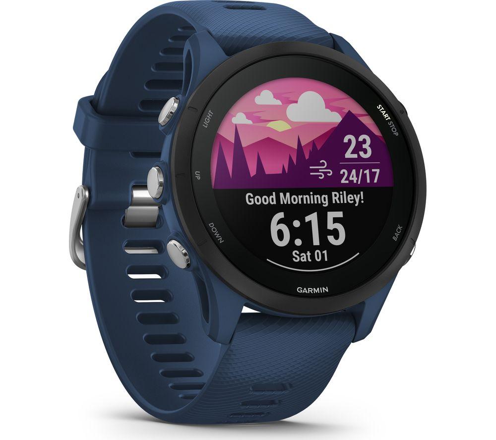 GARMIN Forerunner 255 Sports Watch - Tidal Blue, 46 mm