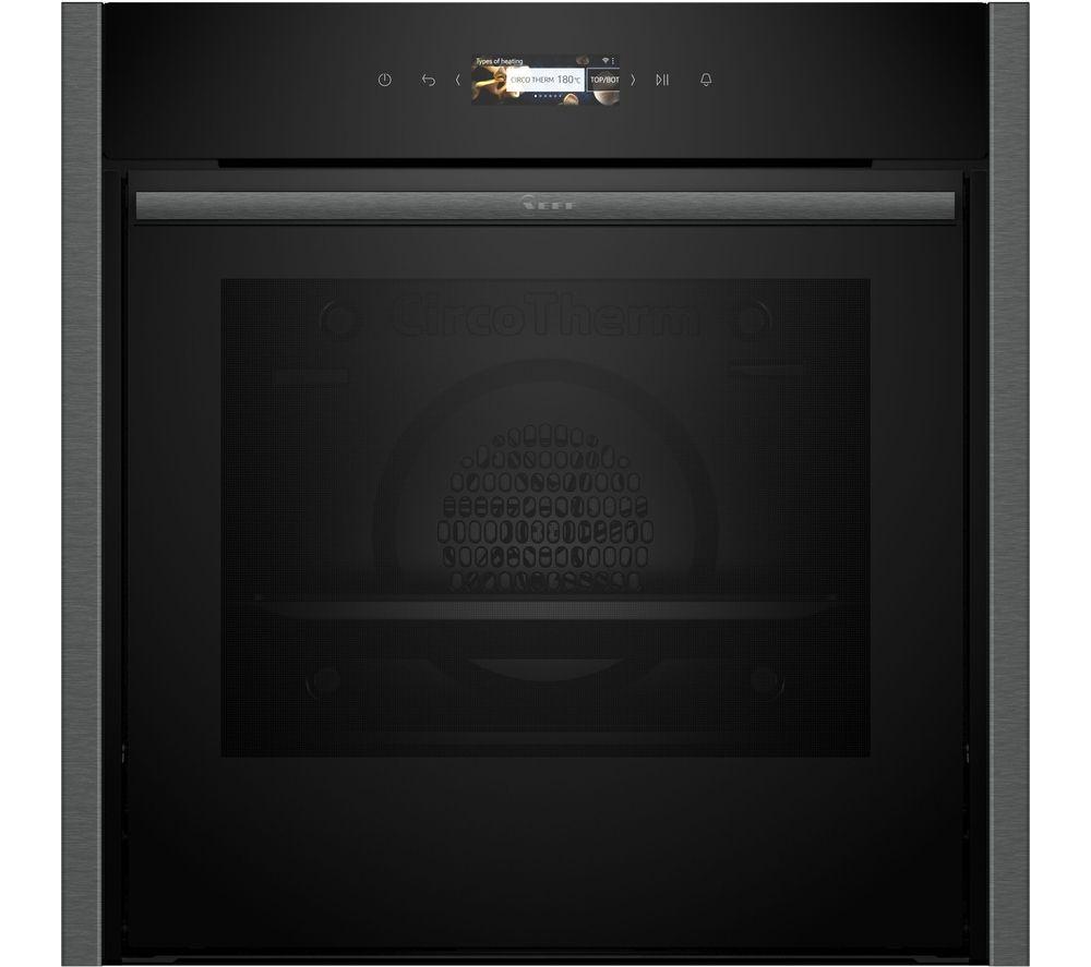 NEFF N70 Slide&Hide B54CR71G0B Electric Pyrolytic Smart Oven - Graphite
