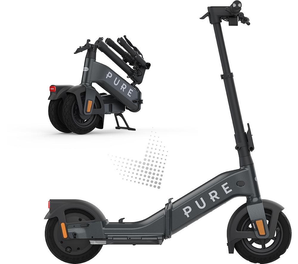 PURE ELECTRIC Pure Advance Flex Folding Electric Scooter - Mercury Grey