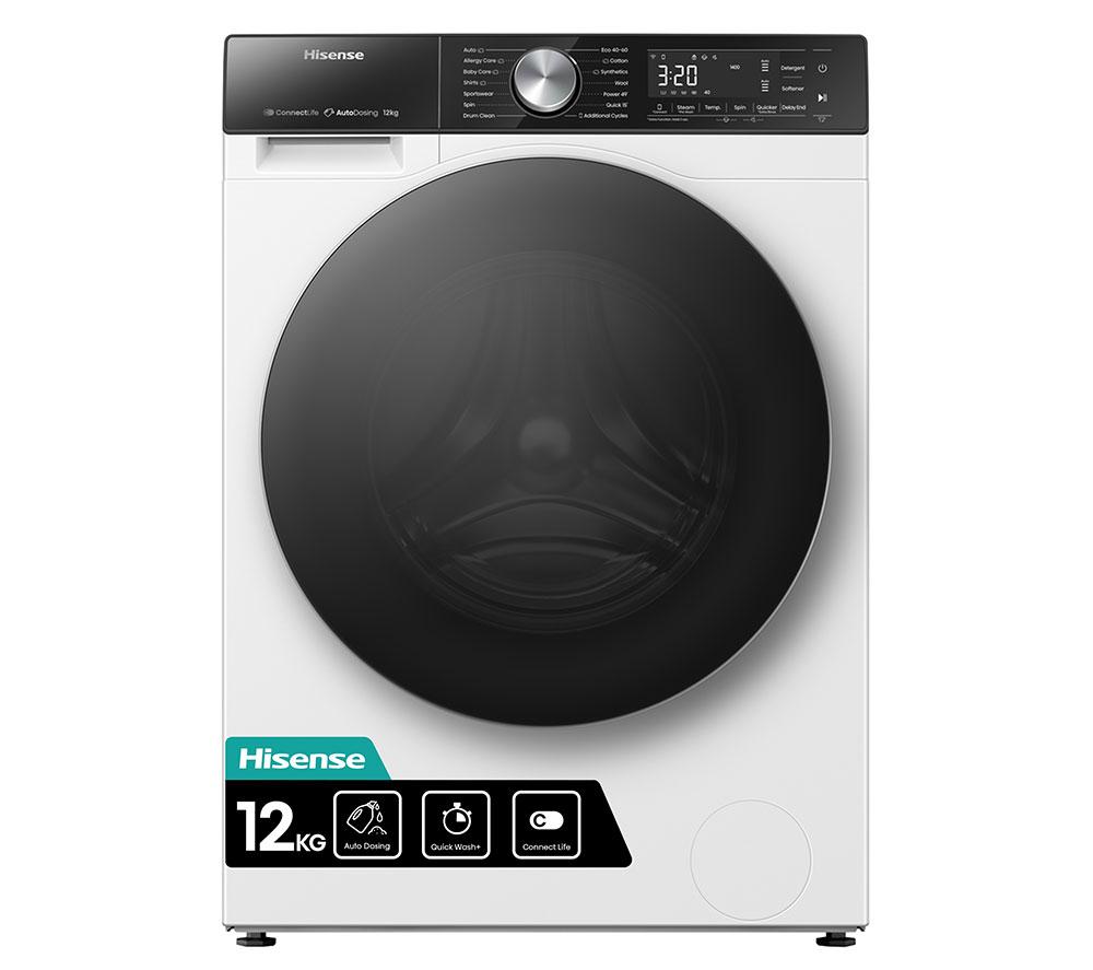HISENSE 5S Series Auto Dosing WF5S1245BW WiFi-enabled 12 kg 1400 Spin Washing Machine - White