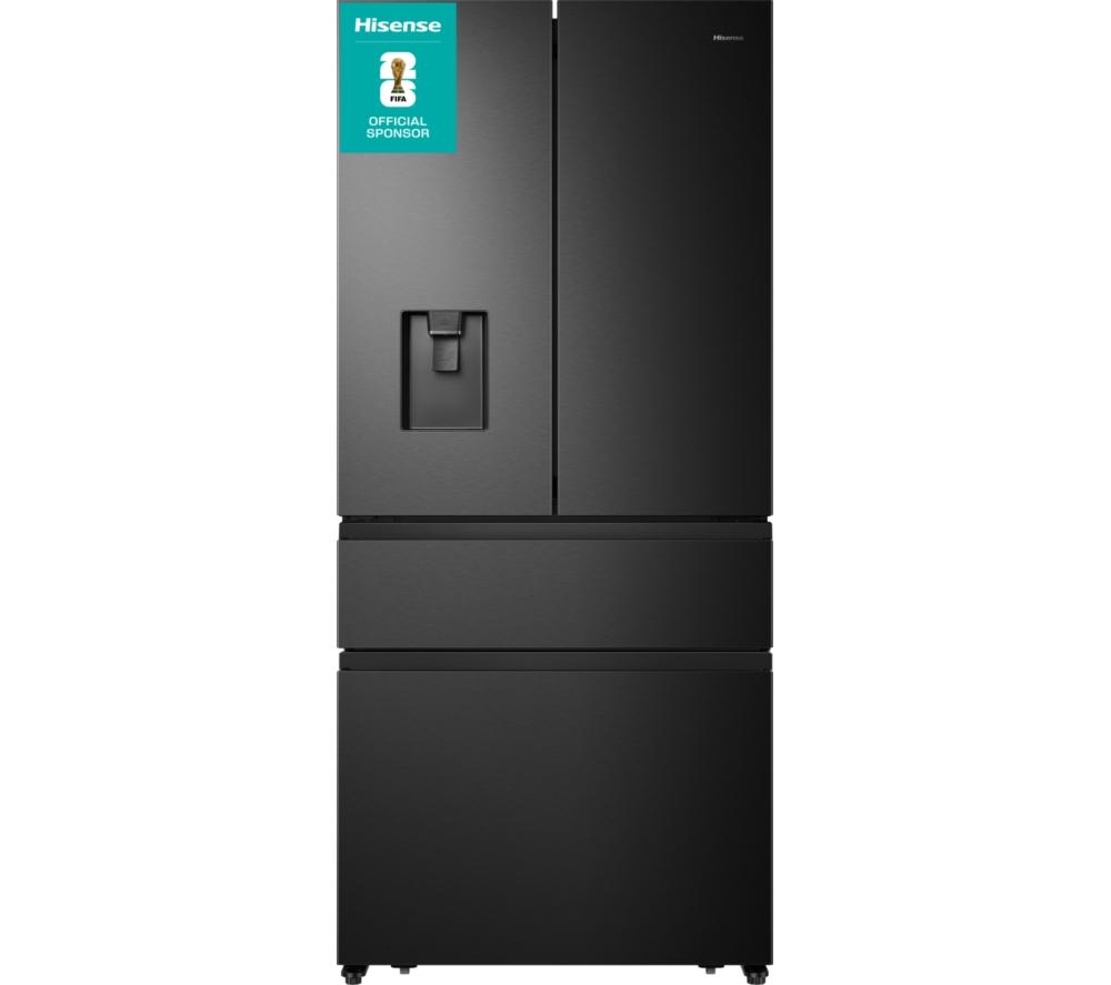 HISENSE PureFlat RF540N4WFE Fridge Freezer - Black Stainless Steel