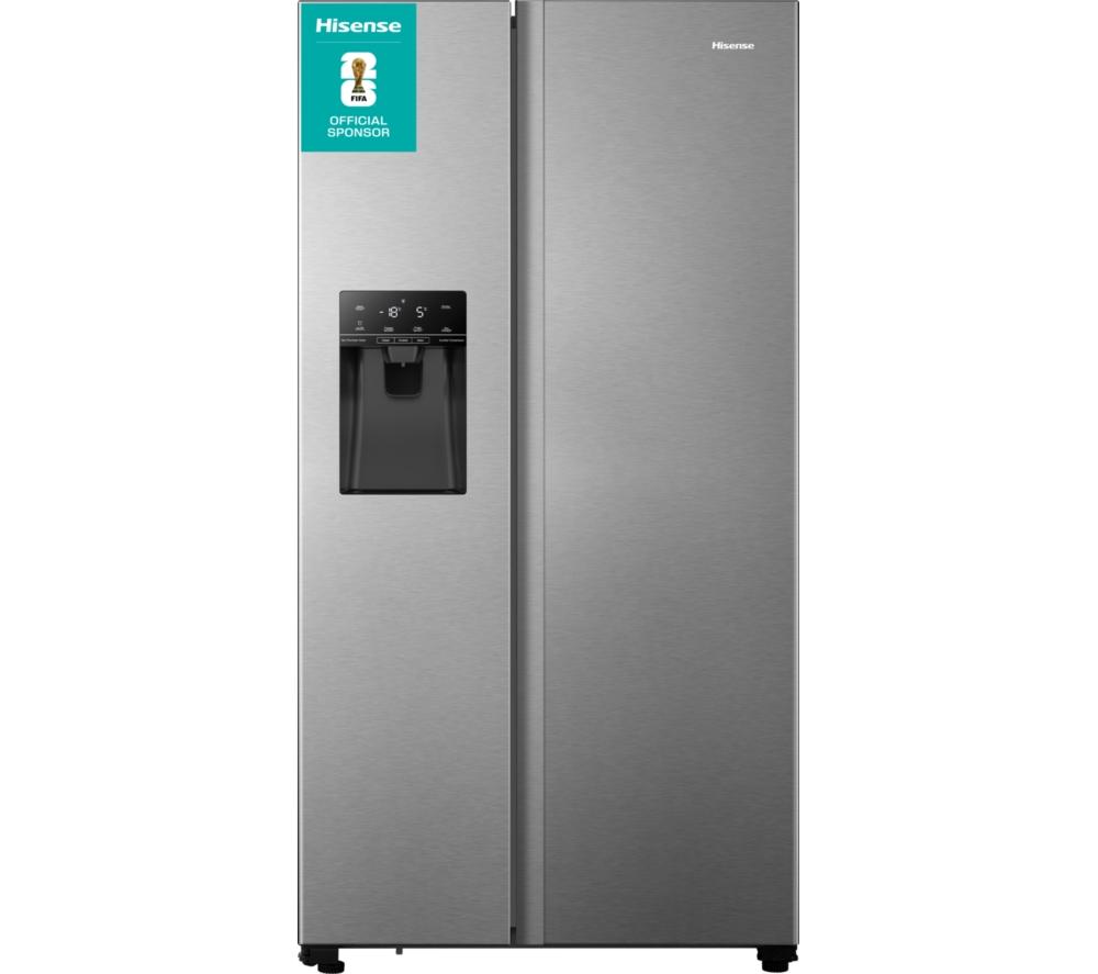 HISENSE PureFlat RS694N4TIE American-Style Fridge Freezer - Stainless Steel
