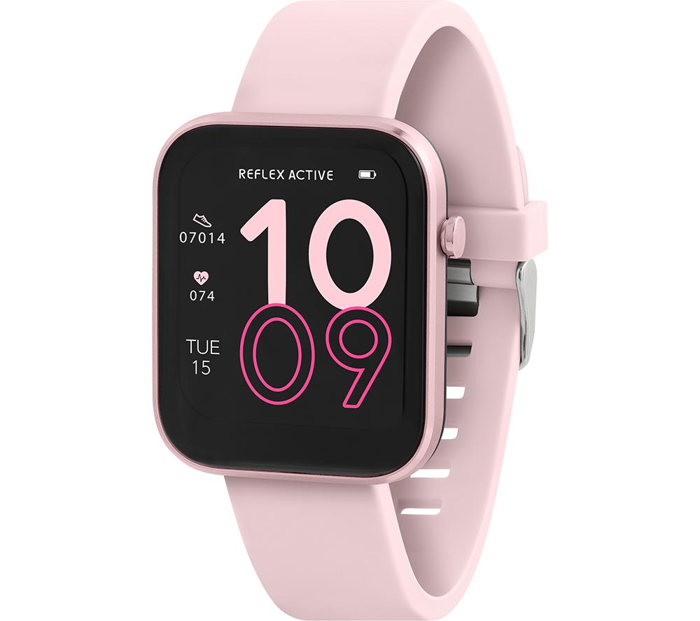 Buy REFLEX ACTIVE Series 12 Smart Watch Pink, Silicone Strap Currys