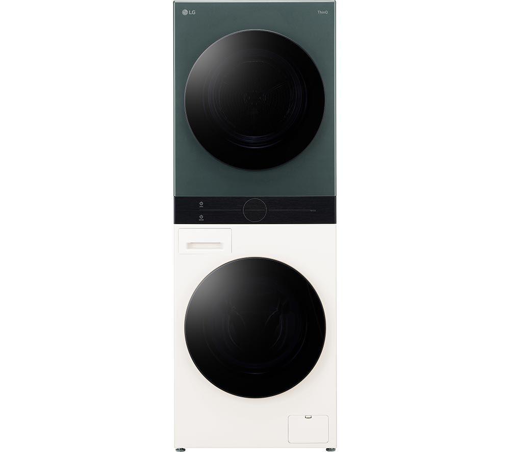 LG WashTower AI Direct Drive WT1210NBTN1 WiFi-enabled 12 kg Washer Dryer - Green & Beige