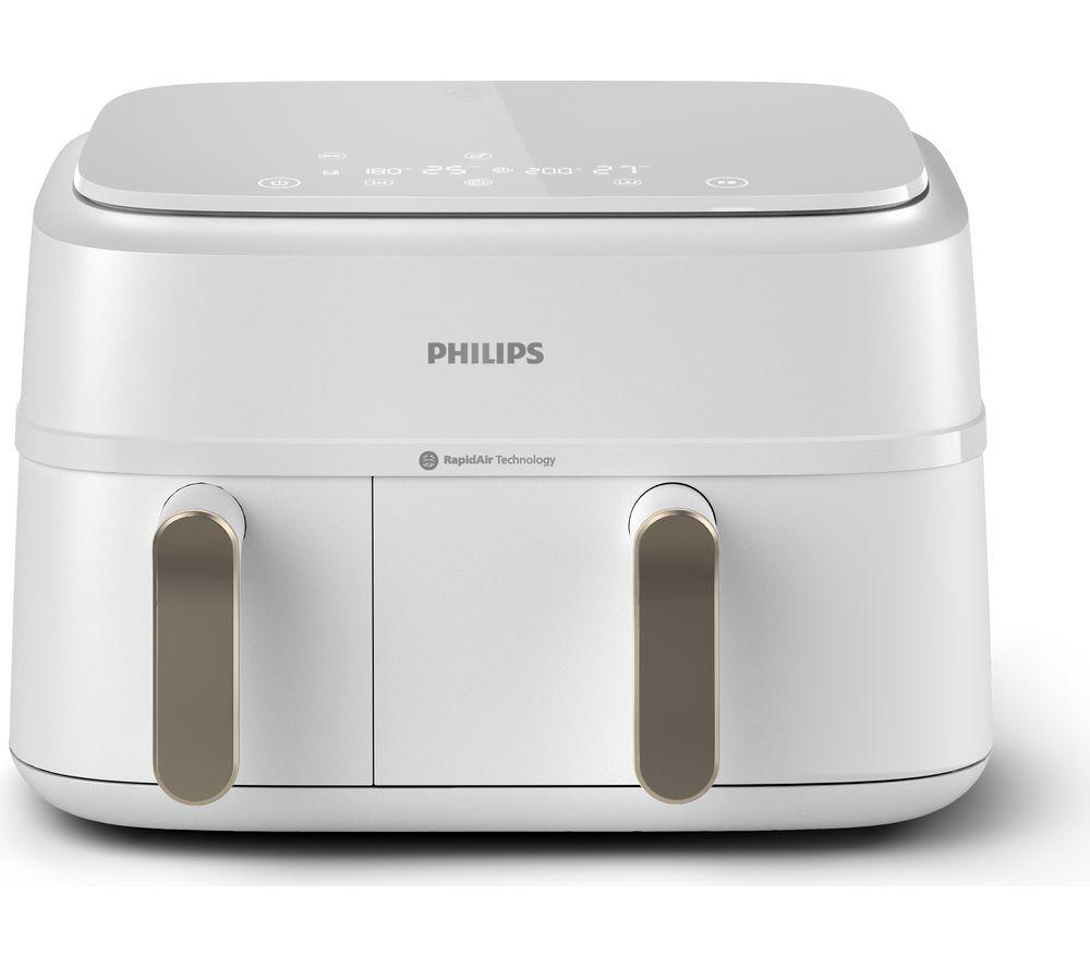 PHILIPS 3000 Series NA353/19 9L Dual Basket Air Fryer - White