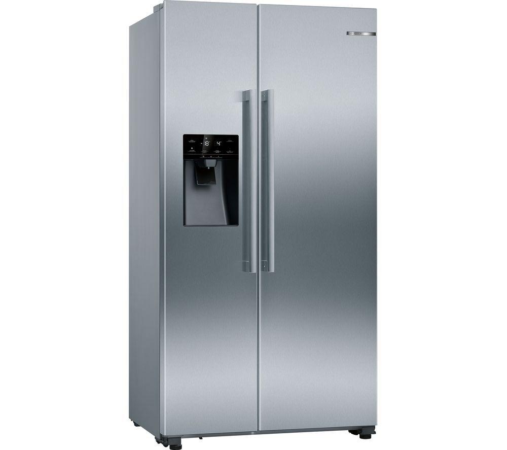 BOSCH Series 6 KAD93AIERG American-Style Fridge Freezer - Brushed Steel