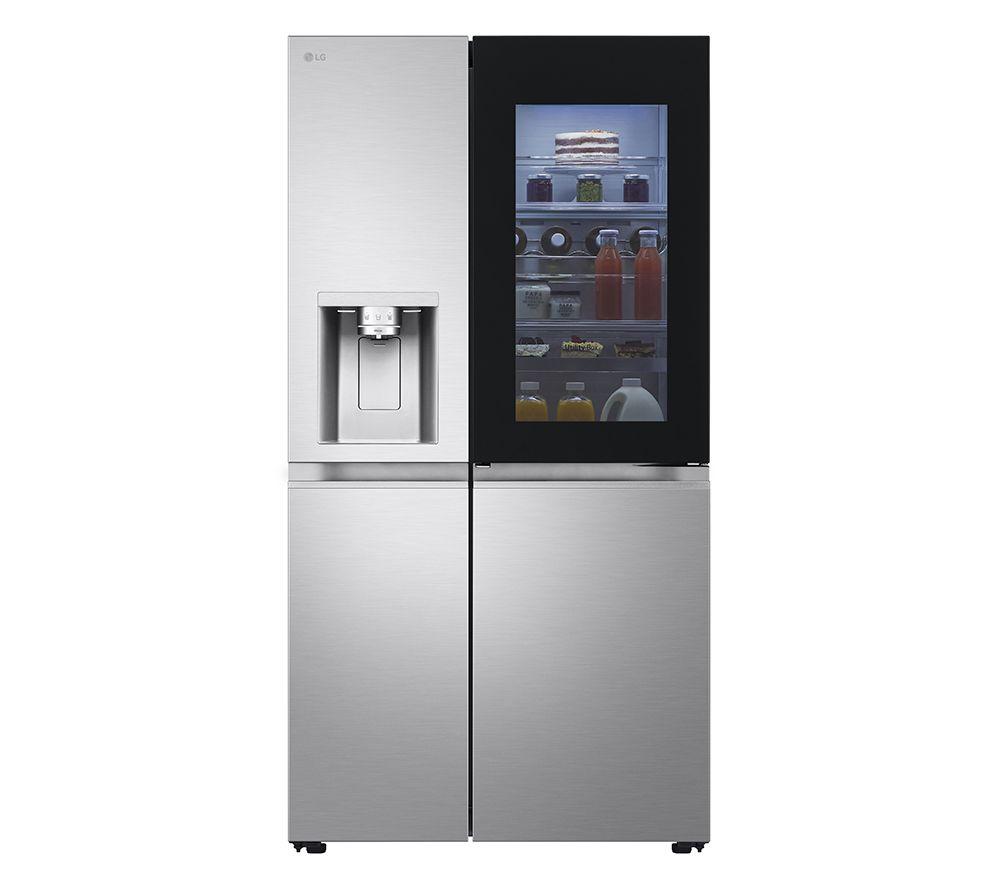 LG InstaView GSXE91BSAD American-Style Smart Fridge Freezer - Brushed Steel