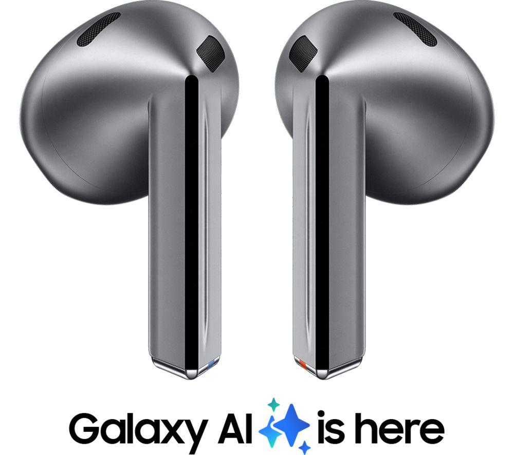 SAMSUNG Galaxy Buds3 Wireless Bluetooth Noise-Cancelling Earbuds - Silver
